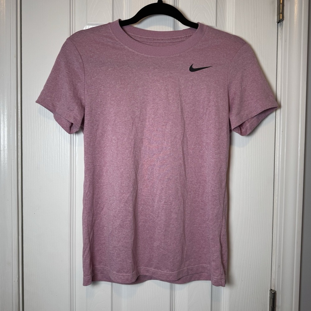 The Nike Tee Dri-fit Swoosh Logo Purple Teen Small t-shirt